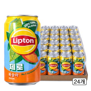 립톤 제로 복숭아 아이스티, 355ml, 24개