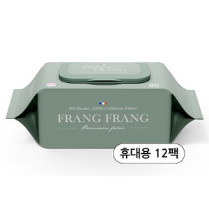 프랑프랑 플라스틱0% 써밋 저자극 아기 물티슈 60gsm 셀룰로오즈100% 휴대용, 60, 20매입, 12개