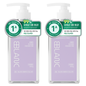 비블랑 프리미엄 젖병세정제 주방세제 무향, 500ml, 2개