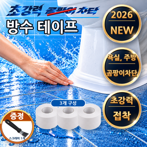 라몬느 초강력 욕실 변기 싱크대 화이트 방수테이프 곰팡이방지 틈새차단 + 스크래퍼, 3개
