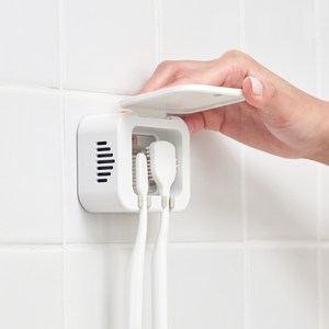 프리쉐 삼성전자 UV-C LED 2구 무선 히팅 바람건조 칫솔살균기, 화이트, TS-880 골드박스 특가