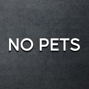 마마픽스 아크릴 도어사인 표지판 화이트, 1개, NO PETS