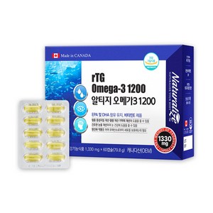 네추럴라이즈 알티지 오메가3 1200 1 330mg, 60정, 1개