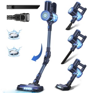 2025년형 프리티케어 무선 청소기 핸디 청소기 W400 하얀색, Blue