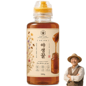 [당월생산] 자연산 야생화꿀 100% 섞지 않은 오리지널, 1개, 500g