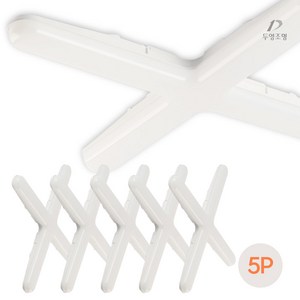 두영조명 국산 led형광등 십자등 60W 방등 거실등 5P, 주광색 X 5개