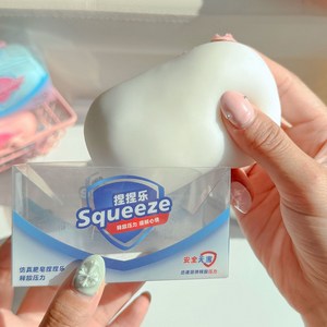 크런치 말랑이 슬랑이 스퀴시 비누 장난감, 80g, 1개