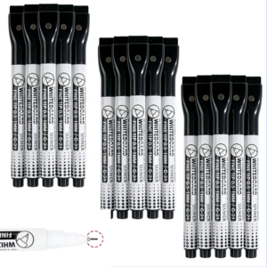 얇은 화이트 보드마카펜 0.5mm, 15개, 블랙