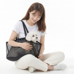 반려동물 이동가방 여름 캐리어 외출 이동장, 1개, 블랙
