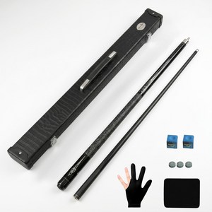 SAIVEINA 프리미엄 당구 큐대 선물세트 팁 13mm 단대 + 고급 큐 케이스, 1개, 블랙