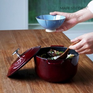 마리슈타이거 무쇠주물냄비 클래식 컬러 시리즈, 1개, 글램팟 와인레드, 16cm