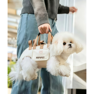 강아지 고양이 슬링백 외출 이동가방 산책가방, 1개, 갈색
