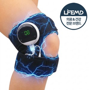 라이프엠디 ems 저주파 무릎 마사지기 다리 종아리 무선 안마기 발목 팔목 손목 다용도 보호대, 블랙, LMD246B