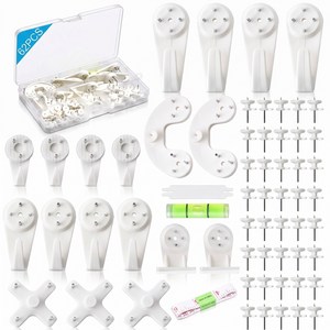 아이앤에이치 무타공 아이디어못 액자걸이 62pcs, 화이트, 1세트