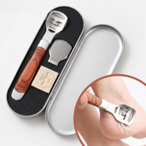 아리픽스 발각질제거기 프리미엄 수동 풋케어 각질 관리 세트 교체용 칼날 고급 손잡이, 103g, 1개, 1개입