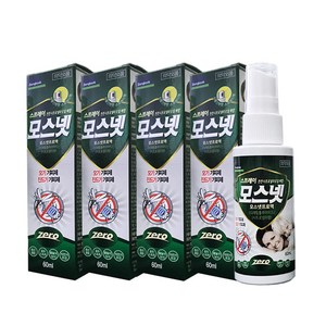 동국제약 모기 기피제 진드기 기피제 모스넷스프레이, 60ml, 4개