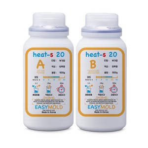 [국내생산] 이지몰드 몰드용 실리콘 액상 부가형 heat-s 1kg, heat-s 20, 반투명