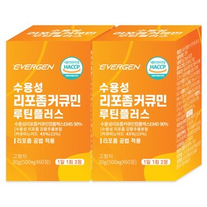 에버젠 수용성 리포좀 커큐민 루틴플러스, 2개, 60정