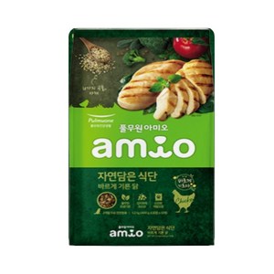 풀무원아미오 전연령 강아지 자연담은 건식사료, 닭, 1.8kg, 1개