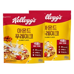 켈로그 아몬드 푸레이크 시리얼, 600g, 2개