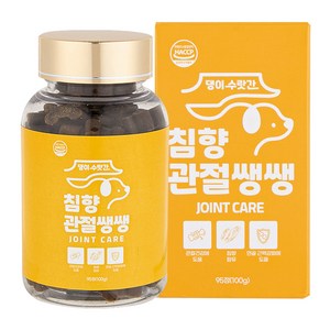 강아지 관절영양제 고함량 슬개골탈구 증상 연골 디스크 관리 콘드로이친 댕이수랏간 침향 관절쌩쌩 100g, 1개, 뼈/관절강화