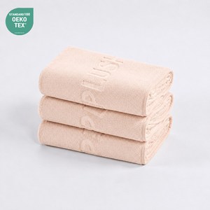 포근달 먼지없는 고급 극세사 호텔수건 500GSM OEKO-TEX인증, 베이지, 3개