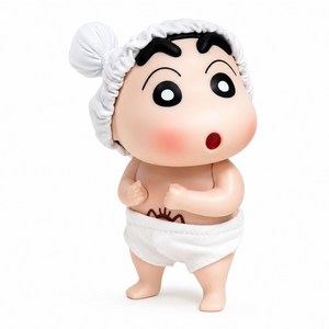 FATTYS 귀여운 짱구 짱아 목욕 장면 미니 피규어 애니피규어 10cm, fg, 목욕짱구
