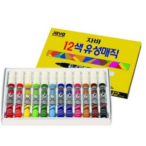 자바펜 유성 매직세트, 12색, 60개
