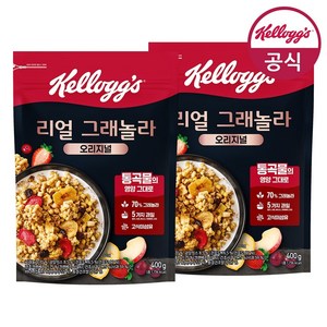 켈로그 리얼 그래놀라 오리지널 시리얼, 400g, 2개