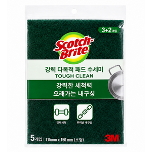 스카치브라이트 다목적 수세미, 5개입, 1개