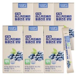 네츄럴올가 유기농 하스카프베리 동결건조 분말 스틱, 6개, 14g