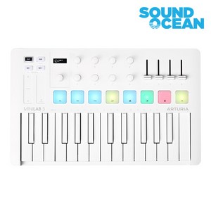 아투리아 미니랩 3 미디 컨트롤러 마스터 키보드 AT-MD-0026, MiniLab 3 Alpine White(한정판), Alpine White, 1개