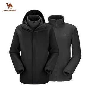 CAMEL CROWN 3in1 남성 방수겨울등산복 상의 남자 바람막이 자켓 빅사이즈 아웃도어 후드 집업