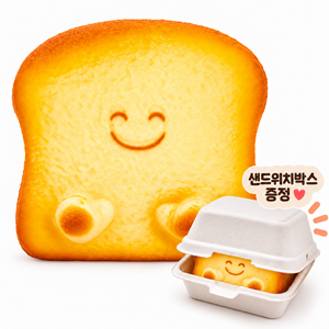 UB toy 베이커리 스퀴시 식빵 강아지 빵 말랑이, 식빵 모양, 1개