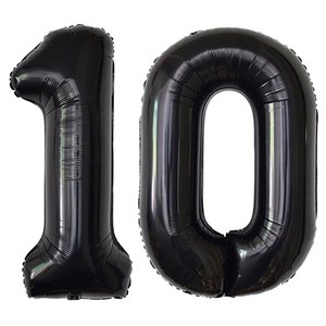 이벤트홀릭 초대형 숫자풍선 40인치 100cm, 1개, 블랙 10