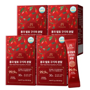 홍국 발효 청양 구기자 분말 국산 스틱, 4개, 60g