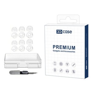 XDcase 자브라 Elite 65t / 75t / Active 65t 호환 교체용 실리콘 이어팁 키트 (6쌍), 1세트, 투명한 흰색