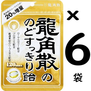 류카쿠산 용각산 목캔디 120max 일본 사탕 캔디 파우치 88g 6개 골드박스 특가
