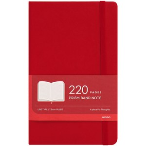 인디고 프리즘 라인 노트 220 A5 밴드 양장, 1개, 레드