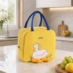 엔코픽 DUCK 보냉백 소형 도시락 가방, 허니옐로우
