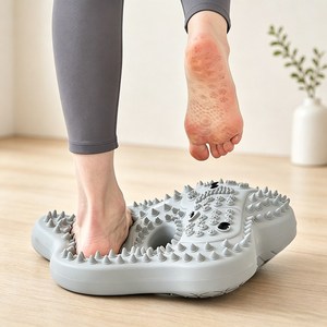 지압 스텝퍼 가정용 무소음 발마사지 홈트 실내 에어스텝퍼, B-회색