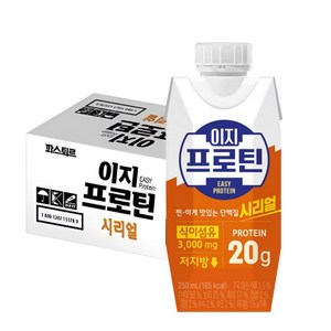 롯데웰푸드 이지 프로틴 음료 시리얼, 250ml, 24개