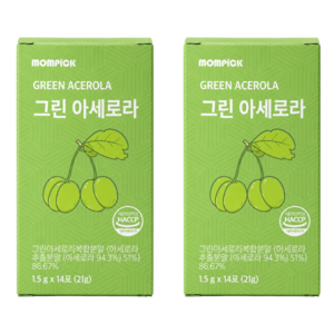 맘픽 그린 아세로라 비타민C 분말, 2개, 14회분