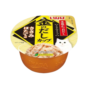 [오늘까까] 이나바 금빛 육수 고양이 컵 간식, 혼합맛(닭가슴살/가리비), 70g, 6개