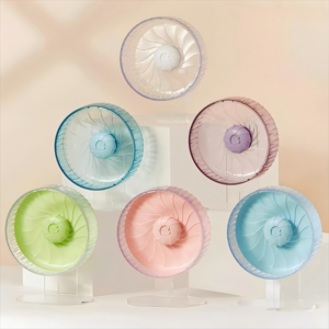 ZENOTREK 햄스터 소동물 퀵클리 타이푼 러닝 휠 무소음 쳇바퀴 26.5cm, 1개, 투명