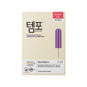 템포 탐폰 내추럴 슈퍼 체내형 생리대 10p, 10개입, 3개