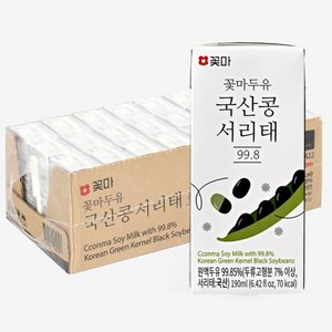 꽃마두유 국산콩 서리태, 24개, 190ml