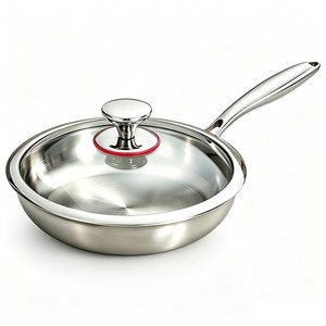 CookNest 인덕션 316 스텐 후라이팬 통5중 프라이팬, 1개, 22cm