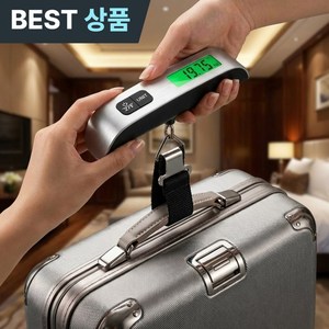 로블레 휴대용 캐리어 수하물 핸디 디지털 저울 낚시 스트랩형, 1개