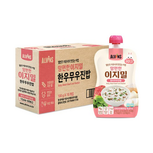 엘빈즈 이지밀 맘편한 파우치 이유식 10개월 이상, 20개, 한우무우진밥